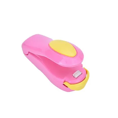 Portable Plastic Bag Sealing Machine for Snack, Handheld Sealer, Pink/Blue/Purple/Yellow/White