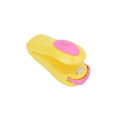Portable Plastic Bag Sealing Machine for Snack, Handheld Sealer, Pink/Blue/Purple/Yellow/White