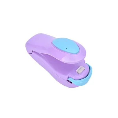 Portable Plastic Bag Sealing Machine for Snack, Handheld Sealer, Pink/Blue/Purple/Yellow/White