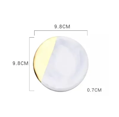 Marbled Ceramic Gold-plated Heat Insulation Coaster