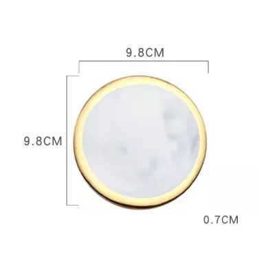 Marbled Ceramic Gold-plated Heat Insulation Coaster