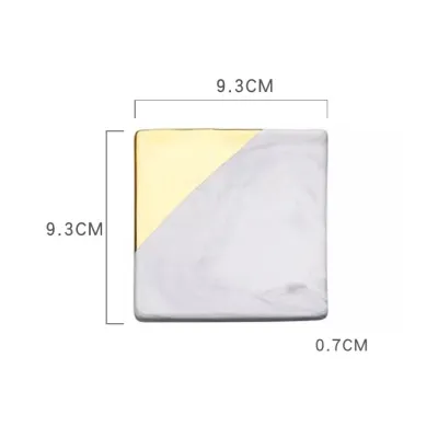 Marbled Ceramic Gold-plated Heat Insulation Coaster
