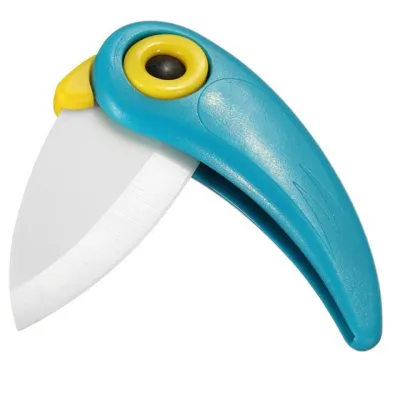 Portable Parrot Shape Ceramic Folding Knife for Kitchen Fruit