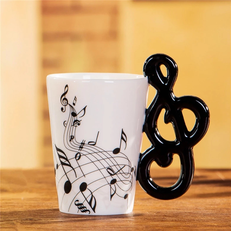 Wholesale Creative Note Handle Design Ceramic Coffee Mug Wholesale Creative Note Handle Design Ceramic Coffee Mug