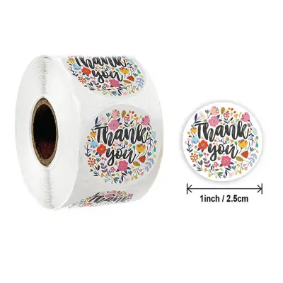500pcs/reel Flower Pattern Gift Sealing Decorations Labels for Home Kitchen