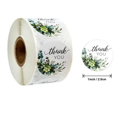 500pcs/reel Flower Pattern Gift Sealing Decorations Labels for Home Kitchen