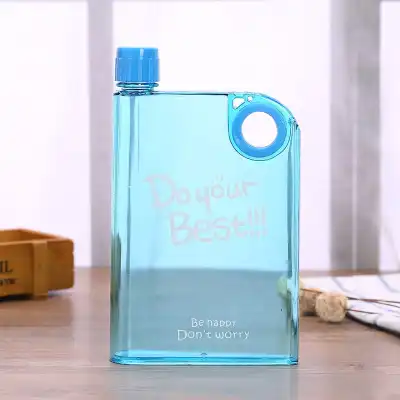 Portable Sport Travel Flat Plastic Water Bottle 380ml
