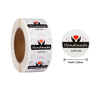 500pcs/reel Paper Gift Sealing Decorations Labels for Home Kitchen