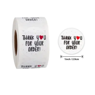 500pcs/reel Paper Gift Sealing Decorations Labels for Home Kitchen