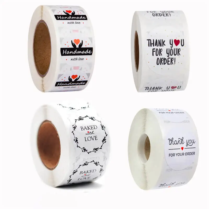500pcs/reel Paper Gift Sealing Decorations Labels for Home Kitchen
