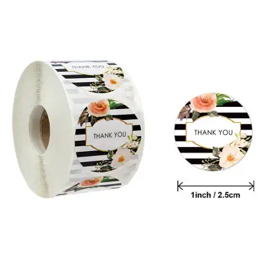 500pcs/reel Round Gift Sealing Labels - Copper Plate Sticker with Hot Glue, Glassine Backing, 1 inch