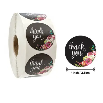500pcs/reel Round Gift Sealing Labels - Copper Plate Sticker with Hot Glue, Glassine Backing, 1 inch