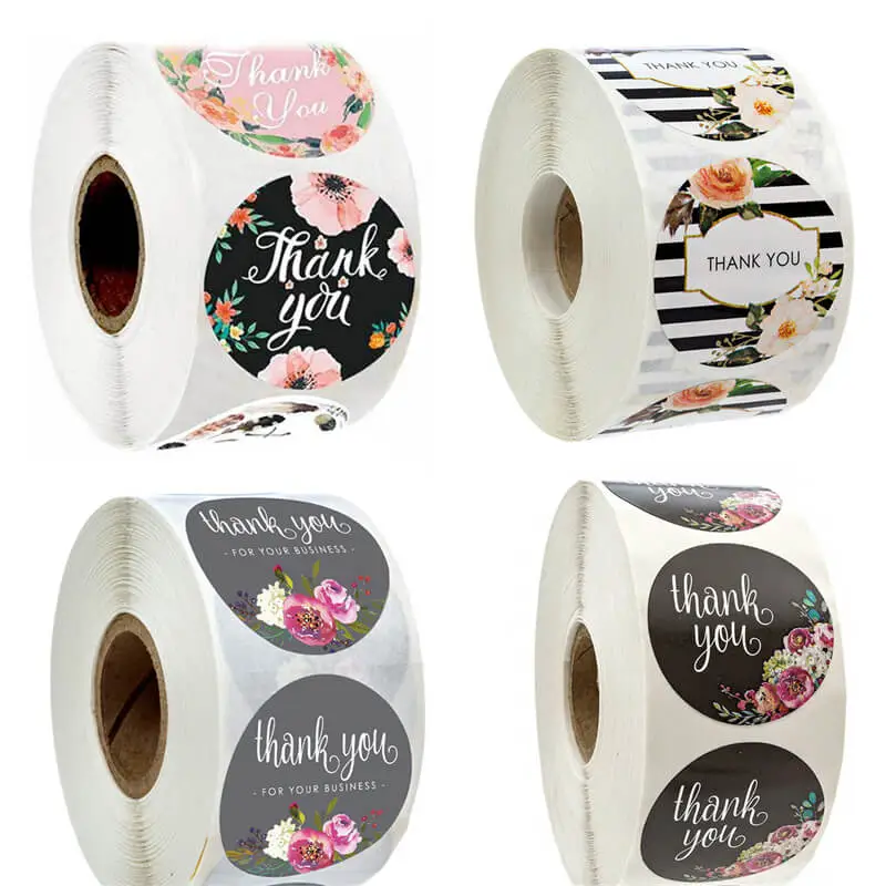 500pcs/reel Round Gift Sealing Labels - Copper Plate Sticker with Hot Glue, Glassine Backing, 1 inch