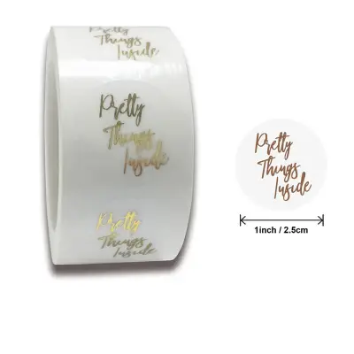 500pcs/reel Transparent Dragon Sealing Baking Packaging Labels Round 2.5cm