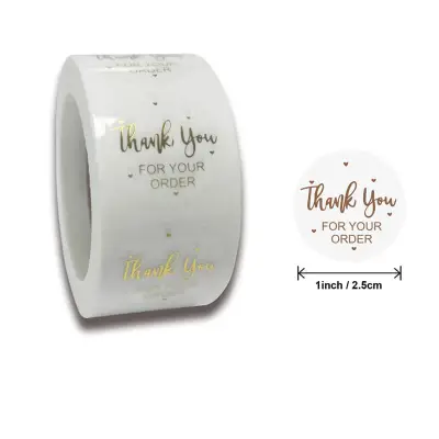 500pcs/reel Transparent Dragon Sealing Baking Packaging Labels Round 2.5cm