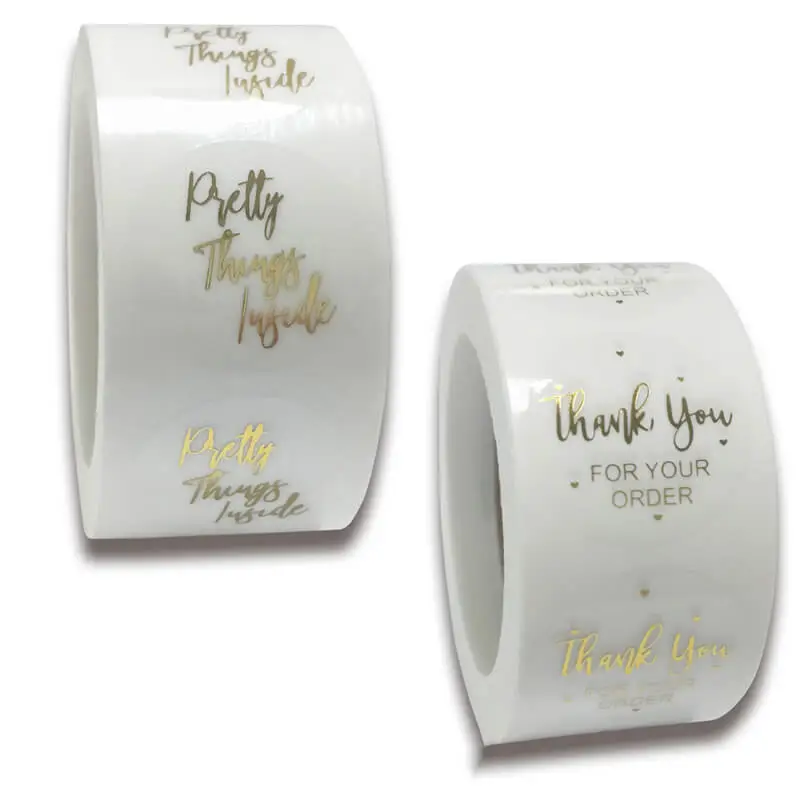 500pcs/reel Transparent Dragon Sealing Baking Packaging Labels Round 2.5cm