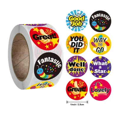 500pcs/reel Kids Gift Sealing Baking Packaging Labels Round Copper Plate Sticker 2.5cm