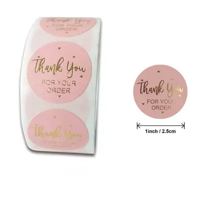 500pcs/reel Round Hot Stamping Gift Sealing Baking Packaging Labels with Environmentally Friendly Glue