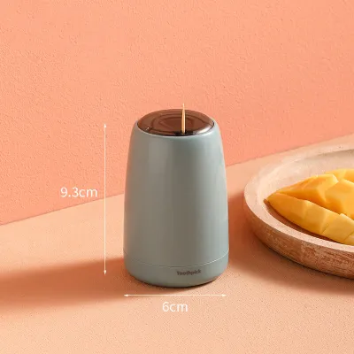 Household Pop Up Automatically Toothpick Box - Simple Plastic Toothpick Dispenser for Home Kitchen, White/Pink/Yellow/Blue