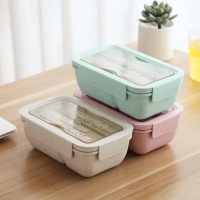 Korean Style Portable Microwavable Wheat Straw Lunch Box