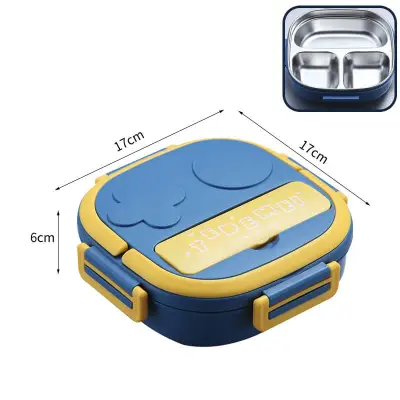 550ml 304 Stainless Steel Portable Microwavable Lunch Box Modern Minimalist Square