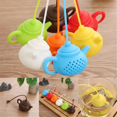 Creative Teapot Shape Silicone Tea Infuser Strainer Modern Minimalist