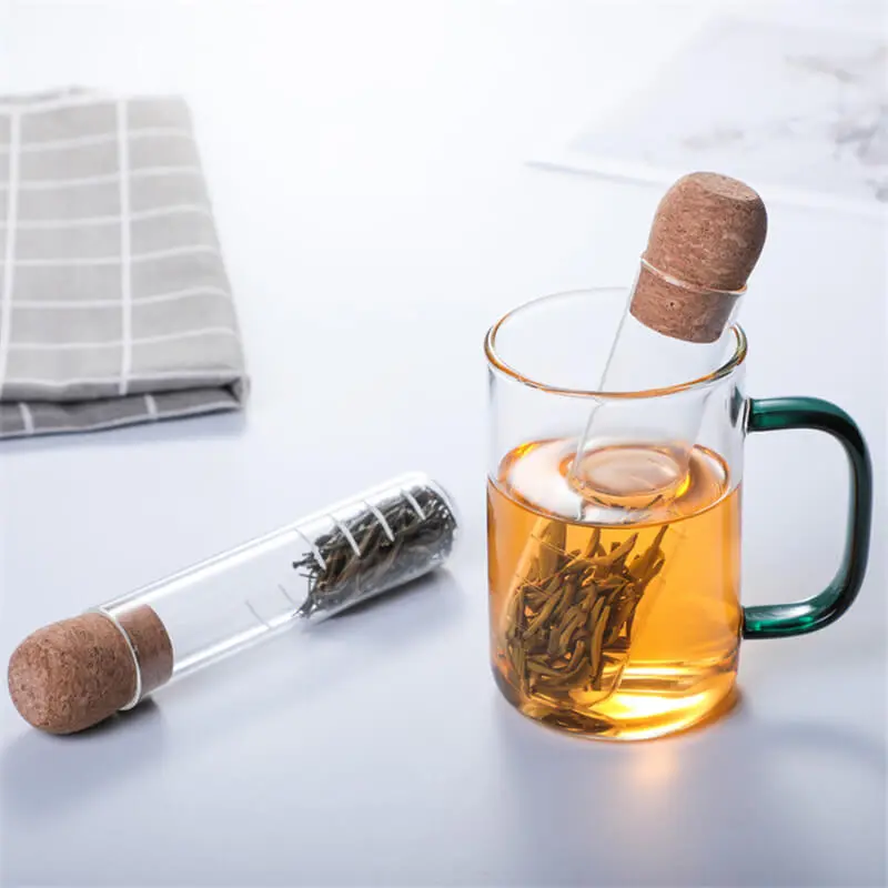 Creative Transparent Heat-resistant Borosilicate Glass Tea Infuser New Chinese Style for Home Kitchen
