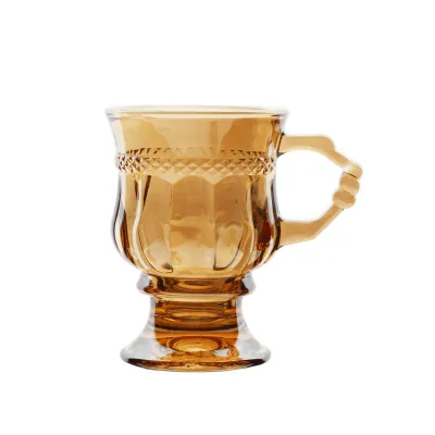 140ml Vintage European Style Wine Glass with Handle for Dining Room