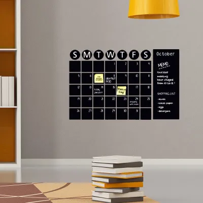 Calendar Design Wall Sticker PVC for Living Room Bedroom