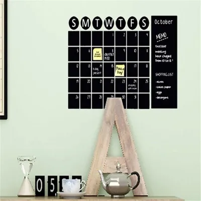 Calendar Design Wall Sticker PVC for Living Room Bedroom