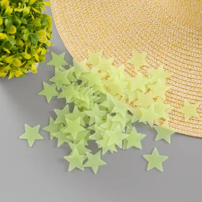 3D Stereo Luminous Star Stickers PVC Glow In The Dark Wall Decals Cartoon For Bedroom Living Room