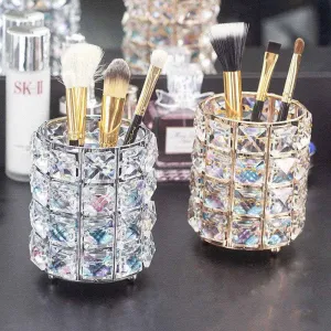 Multifunctional European-Style Crystal Storage Tube with Lace Design