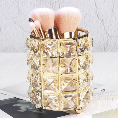 Multifunctional European-Style Crystal Storage Tube with Lace Design