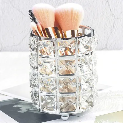 Multifunctional European-Style Crystal Storage Tube with Lace Design