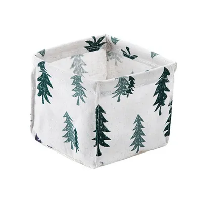 Cotton Linen Desktop Debris Storage Box European Style
