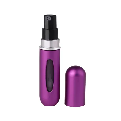 Portable Refillable Anodized Metal Spray Perfume Storage Bottle Travel Kit