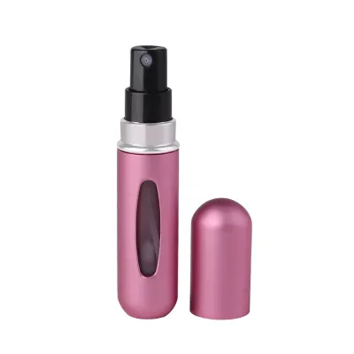 Portable Refillable Anodized Metal Spray Perfume Storage Bottle Travel Kit