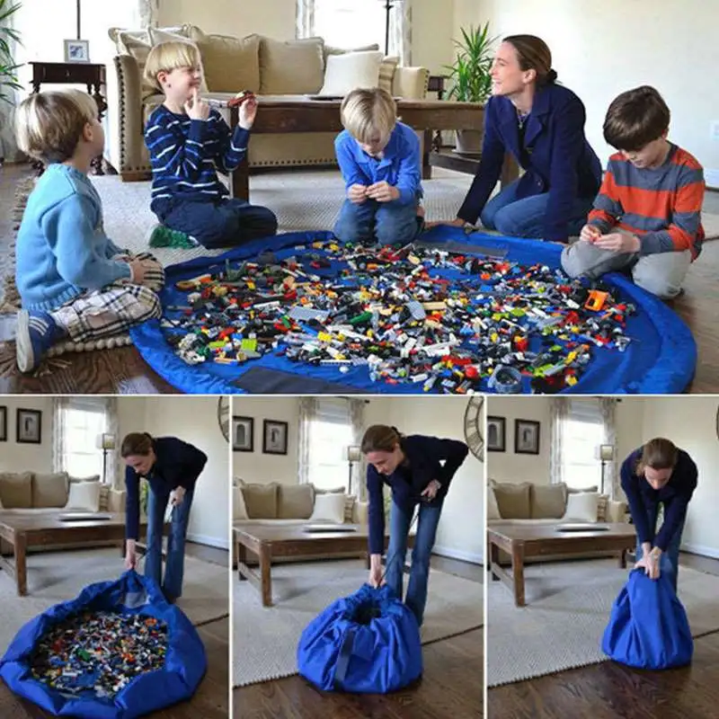 Large Size Multifunctional Children Waterproof Toys Storage Bag Round Shape