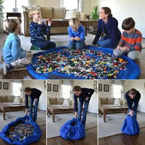 Large Size Multifunctional Children Waterproof Toys Storage Bag Round Shape