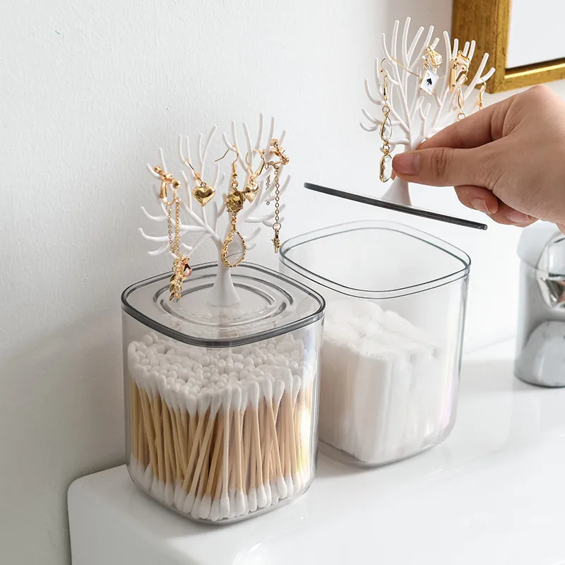 Creative Transparent Small Tree Shape Storage Box for Home Cosmetics Organizer