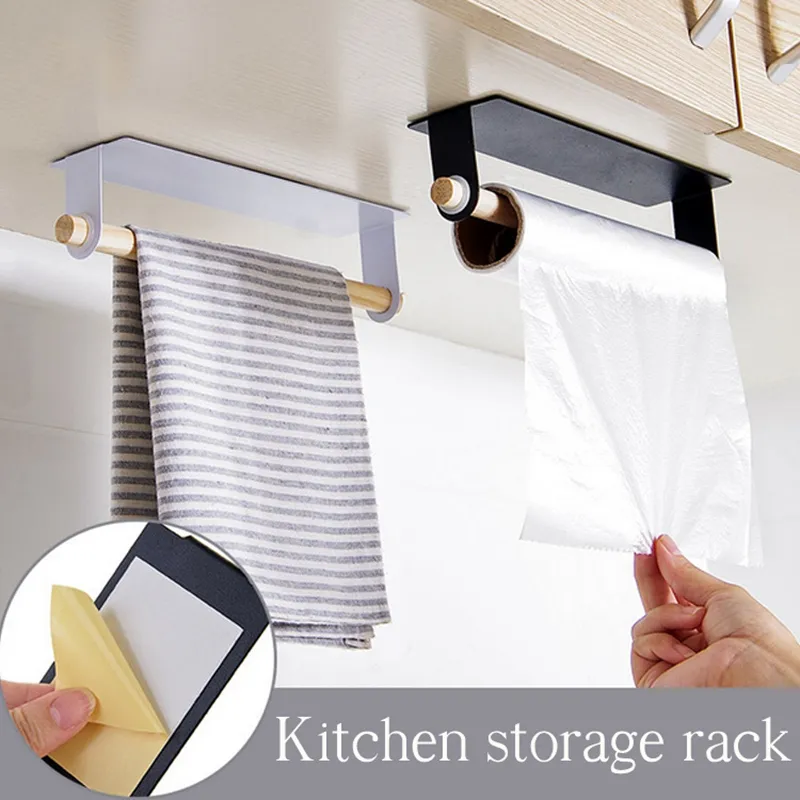 Punch-Free Sticky Wall-Mounted Towel Holder Iron 26*6cm