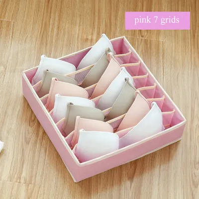 Multi Grid Foldable Underwear Socks Storage Box with Compartments