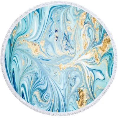 3D Circular Color Sand Pattern Beach Towel for Women