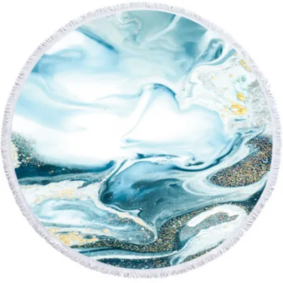 3D Circular Color Sand Pattern Beach Towel for Women