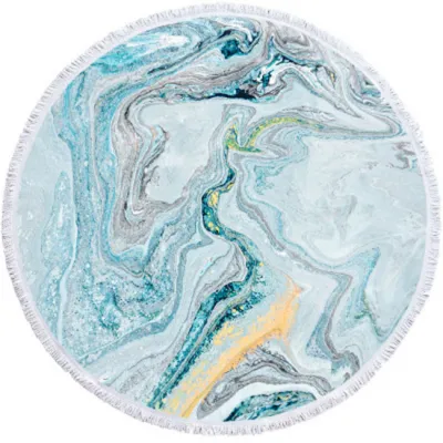 3D Circular Color Sand Pattern Beach Towel for Women