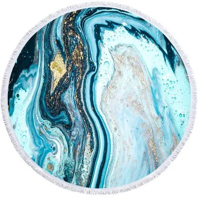 3D Circular Color Sand Pattern Beach Towel for Women