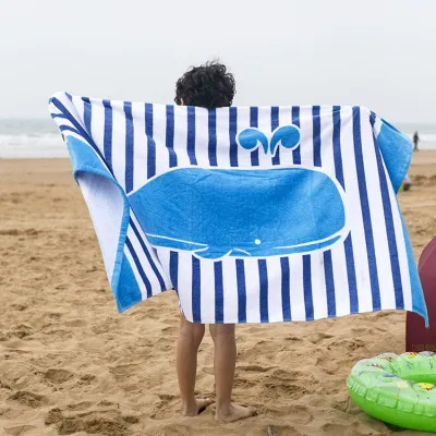 Cartoon Animal Print Children Beach Towel Cotton Thickening