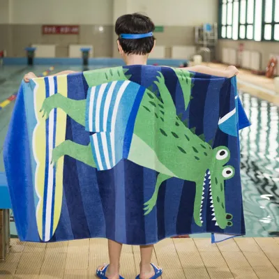 Cartoon Animal Print Children Beach Towel Cotton Thickening