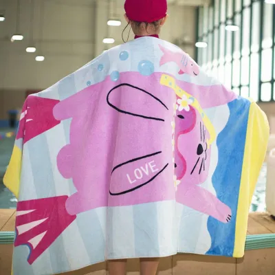 Cartoon Animal Print Children Beach Towel Cotton Thickening