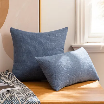 Nordic Style Comfortable Cotton Linen Pillowcase Modern Minimalist Solid Color Cushion Cover